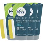 Veet men lot de 4 crmes dpilatoire homme sous la douche - peaux sensibles ¿ 150ml