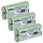 Vhbw 3x batterie compatible avec remington wer6000, wer6200, r - 9100tlt, rr - 1, ultw - 1, r - tct, ...