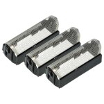 Vhbw 3x grille compatible avec braun micron vario 3 rasoir lectrique + cadre, noir / argent