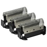 Vhbw 3x grille compatible avec braun universel 2000, 2005, 1000 rasoir lectrique + cadre, noir / argent ...