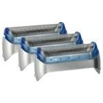 Vhbw 3x grille compatible avec braun z50, cruzer6 face, z20, z30, z40, z60, z70 rasoir �lectrique + cadre, ...
