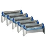 Vhbw 5x grille remplacement pour braun 20s pour rasoir �lectrique + cadre, argent� / bleu