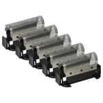 Vhbw 5x grille remplacement pour braun 428, 420, 422 pour rasoir lectrique + cadre, noir / argent