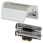 Vhbw lot avec 1x bloc de lames, 1x grille de rasoir double avec cadre remplacement pour braun sb505, ...