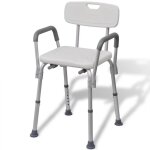Vidaxl chaise de douche aluminium blanc multicolore