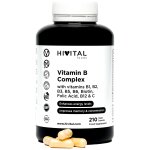 Vitamine b complex. 210 glules vegan pour 7 mois. complexe de vitamines b avec b1, b2, b3, b5, b6, b12, ...