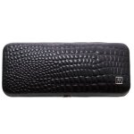 Zwilling etui de manucure avec 5 accessoires noir / effet peau de croco brillante