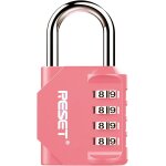 060 - pink 4 digit combination padlock, ideal for school, gym, sports lockers, fences, tool boxes, gates ...