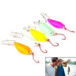 1 lot de 5 cuillre en mtal crochet leurres de pche appt spinner appts basse bote de matriel accessoires ...