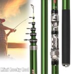 1. 8 / 2. 1 / 2. 4 / 2. 7 / 3. 0m tlescopique mini cannes a pche super dur en acier au carbone rivires ...
