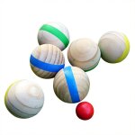 1 lot de boules de petanque en bois, puzzle, dcontract, amusant, sports de loisirs en plein air, pour ...