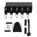 1 ensemble d'�lastiques de r�sistance en latex tpe, tubes de traction en caoutchouc, equipement de fitness ...