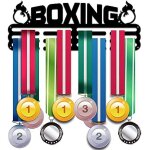 1 ensemble de prsentoirs a mdailles de boxe, cintres a rubans, prsentoirs a mdailles a 3 lignes, ...