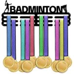 1 ensemble de supports pour mdailles de badminton, prsentoir a cintres, rubans de rcompenses, support ...