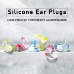 1 paire de bouchons d'oreille etanches en silicone, pour plong�e, sports aquatiques, natation, avec bo�te ...