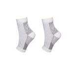 1 paire de chaussettes de compression courtes a bout ouvert blanc xxl