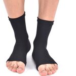 1 paire de chaussettes a manches de compression a la cheville pour soulager la le noir s / m