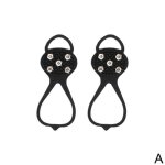 1 paire de crampons d'escalade professionnels antidrapants a 5 clous, chaussures de marche et de camping ...