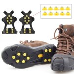1 paire glace traction crampons antidrapant sur chaussures 20 clous a neige grips crampons crampons ...