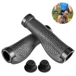 1 paire de poignes de guidon de vlo ergonomiques et rsistantes aux chocs pour vtt avec embouts