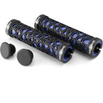 1 paire de poignes de guidon vtt acex ergonomiques avec 2 embouts, antidrapantes et double verrouillage, ...