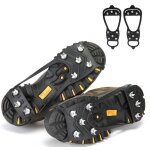 1 paire de chaussures antid�rapantes avec des dents / crampons le noir 38 - 43