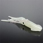 1 pices 10cm / 8g pche douce pieuvre calmar corps jupes leurres lumineux appts brillent dans l'obscurit ...