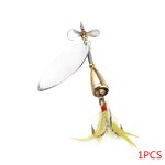 1 pices / 5 pices / 10 pices 10 cm / 13g rotatif plume paillettes pche leurres alliage artificiel ...