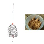 1 pices en acier inoxydable fil de pche leurre petit appt cage pige de pche fond rond panier mangeoire ...