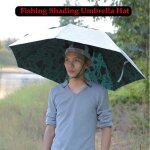 1 pice camouflage trois pliant grande casquette de pche ombrage rsistant au soleil poisson parapluie ...