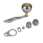 1 pièce de poignée en métal durable, accessoire pour moulinet de pêche abu round baitcast (or) 1 pièce de poignée en métal durable, accessoire pour moulinet de pêche abu round baitcast (or)