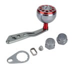 1 pièce de poignée en métal durable, accessoire pour moulinet de pêche abu round baitcast (rouge) 1 pièce de poignée en métal durable, accessoire pour moulinet de pêche abu round baitcast (rouge)