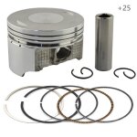 1 set of oversize 25 pistons et segments de moteur de moto std + 50 intervalles, alsage 65. 5 66mm, ...