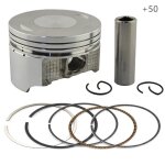 1 set of oversize 50 pistons et segments de moteur de moto std + 50 intervalles, alsage 65. 5 66mm, ...