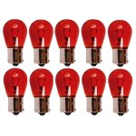 10 ampoules bau15s - orange - 12v 21w - plots decales - clignotants