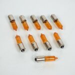 10 ampoule bay9s mini long 12v 21w lampe de clignotant orange pour moto scooter
