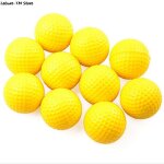 10 balles de golf en plastique pour sports de plein air, jaunes, souples et elastiques, balles d'entranement ...
