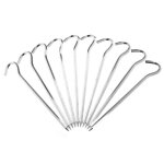 10 pi�ces / ensemble pinces de tente en argent pinces a ongles de tennis chevilles de tente en aluminium ...