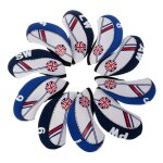 10 pi�ces / ensemble professionnel golf club fer t�te couverture golf protection chapeaux club t�te couverture ...