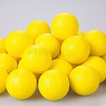10 pi�ces balles aide a la formation balle de golf en plastique sports de plein air balles de golf jaunes ...