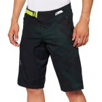 100% airmatic le shorts de v�lo, noir - vert, taille 28 pour hommes