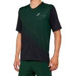 100% celium maillot de v�lo a manches courtes, noir - vert, taille xl pour hommes