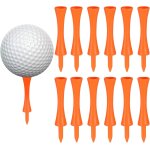100 pcs 70mm tee golf plastique orange, durables tees de golf chteau, pour driver golf, tapis golf et ...