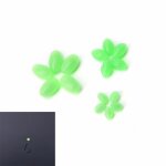 100 pi�ces 5mm / 8mm / 10mm vert grand caoutchouc dur ovale lumineux perles de p�che lumo lueur haricots ...