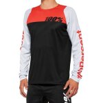100% r - core maillot v�lo jeunesse, noir - blanc - rouge, taille s