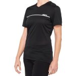 100% ridecamp maillot de v�lo a manches courtes pour dames, noir - blanc, taille s pour femmes