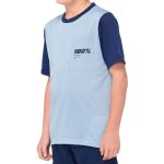 100% ridecamp maillot de vlo a manches courtes pour les jeunes, bleu, taille s