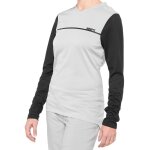 100% ridecamp maillot de v�lo a manches longues pour dames, noir - gris, taille m pour femmes