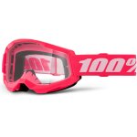 100% strata 2 essential lunettes de motocross, blanc - rose pour hommes