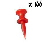 100 tees hauts golf 12 - 30mm rouge hobbytech